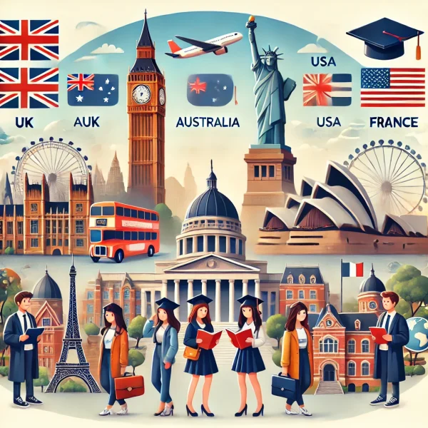 So sánh du học Anh – Úc – Mỹ và du học Pháp bằng tiếng Anh